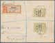 Neuguinea - N.W. Pacific Islands: 1915-16 'Roo' 3d. Yellow-olive, Two Singles Optd. "N. W./PACIFIC/I - Papua-Neuguinea