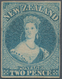 Neuseeland: 1857-63 'Chalon Head' 2d. Pale Blue, Imperforated, No Watermark, Unused Without Gum, Wit - Sonstige & Ohne Zuordnung