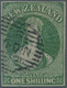 Neuseeland: 1862-63 'Chalon Head' 1s. Deep Green On Pelure Paper, No Wmk, Imperforated, Used And Can - Sonstige & Ohne Zuordnung