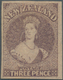 Neuseeland: 1863, QV Chalon Head 3d. Brown-lilac With Wmk. Large Star Imperforate With Good To Wide - Sonstige & Ohne Zuordnung