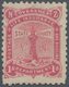 Neuseeland - Staatliche Lebensversicherung: 1891 Life Insurance 1s. Rose, Perf 12x11½, Wmk "NZ Above - Dienstmarken