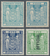 Neuseeland - Stempelmarken: 1931-1950 Postal Fiscal Stamps 'Arms' 25s. Greenish Blue, £4 Light Blue, - Fiscaux-postaux
