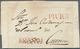 Peru: 1827, Large Vermilion "PIURA" With Same "FRANCO" On Entire Folded Letter To Cuenca. - Pérou