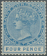 St. Christopher: 1882, QV 4d. Blue With Wmk. Crown CA Unused Without Gum And Very Minor Thinned Dot - St.Christopher-Nevis-Anguilla (...-1980)