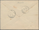 St. Lucia: 1932, Registered Letter With ST. LUCIA R-label Underfranked With Twice 1 1/2 D Leeward Is - Ste Lucie (...-1978)
