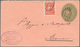El Salvador - Ganzsachen: 1891, Envelope 10 C. Green Uprated 1 C. Carmine Tied Oval Grill "12" From - Salvador