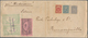 SCADTA - Ausgaben Für Kolumbien: 1920-21 10c. Yellow Along With Three Colombia SCADTA Stamps, Tied B - Colombie