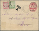 Seychellen: 1903, Stationery Envelope 6 C. / 8 C. Carmine Canc. "SEYCHELLES B 7 SP 03" To Paris, Mar - Seychellen (...-1976)