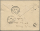 Seychellen: 1903, Stationery Envelope 6 C. / 8 C. Carmine Canc. "SEYCHELLES B 7 SP 03" To Paris, Mar - Seychelles (...-1976)