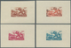 Togo: 1942/1944, Definitives "Views Of Togo", Design "Hunting", Group Of Six Single Die Proofs Witho - Autres & Non Classés