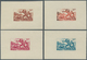 Togo: 1942/1944, Definitives "Views Of Togo", Design "Hunting", Group Of Six Single Die Proofs Witho - Other & Unclassified