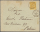 Tunesien: 1883. Envelope Addressed To Italy Bearing France 'Type Sage' Yvert 92, 25c Yellow Tied By - Lettres & Documents