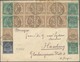 Tunesien: 1888, 1c. Black On Blue, 2c. Brown On Cream (12) And 5c. Green On Green, Attractive 1st Is - Lettres & Documents