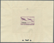 Tunesien: 1945, NOT ISSUED AIRMAIL STAMP, 1.50fr. + 3.50fr. Violet, France 1942 Airmail With Overpri - Lettres & Documents