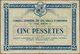 Andorra: Rare Note Of 5 Pessetes 1936 P. 6, Used With Folds And Creases, Stronger Center Fold, But N - Andorra