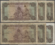 Ceylon: Lot Of 6 Pcs 100 Rupees 1952 P. 53, Rare Date And A More And More Rarely Seen Note On The Ma - Sri Lanka