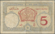 French Somaliland / Französisch Somaliland: Banque De L'Indochine - 5 Francs 1943 With Overprint Cro - Autres - Afrique