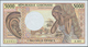 Gabon / Gabun: Set Of 2 Notes Containing 5000 & 10.000 Francs ND(1974) P. 6, 7, Very Colorful Notes, - Gabon