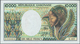 Gabon / Gabun: Set Of 2 Notes Containing 5000 & 10.000 Francs ND(1974) P. 6, 7, Very Colorful Notes, - Gabon