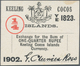 Keeling / Cocos Islands: Set Of 2 Notes Containing 1/4 & 1/10 Rupee 1902 P. S123, S124, Both Unfolde - Altri & Non Classificati