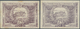 Monaco: Set Of 2 Notes 25 Centimes 1920 P. 2b ,c, Lilac Color, Strong Paper, But Folded In Condition - Mónaco