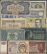 Alle Welt: Huge Box With 9 Collectors Books With 633 Banknotes Including One Album With 262 Small De - Otros & Sin Clasificación