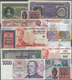 Alle Welt: Very Interesting Album With 194 Banknotes, Comprising For Example Greenland 1 Krone P.13, - Autres & Non Classés