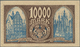 Deutschland - Nebengebiete Deutsches Reich: Danzig 10.000 Mark 1923, Ro.799, Vertikaler Mittelknick - Altri & Non Classificati