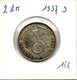 Allemagne. 2 Reichmarks. 1937 D - 2 Reichsmark