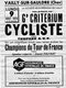-- VAILLY Sur SAULDRE (Cher) - GRAND CRITERIM CYCLISTE Avec Les CHAMPIONS Du TOUR De FRANCE -- - Programs