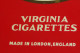 BOITE TABAC CIGARETTES  CRAVEN A CORK Métal Etablissements LONDON VIRGINIA - Boites à Tabac Vides