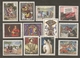 France 1963/71 - Tableaux - Petit Lot De 20 MNH - 2 Séries Complètes 1376/77 (Delacroix) -1586/88A (Seurat/Pasture) - Vrac (max 999 Timbres)