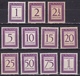 SURINAME 1956 Portzegel Cijfer En Waarde In Rechthoek Lila Complete Ongestempelde Serie NVPH P 47 / 57 MH - Surinam ... - 1975