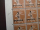 FEUILLE COMPLETE NEUF ** De 100 TIMBRES SEMEUSE N° 279B 1c BISTRE-BRUN COIN DATÉ 27.1.37 (VARIÉTÉS) - Hojas Completas