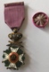 Militaria. Décoration Médaille + Miniature. Officier De L'Ordre De Léopold. Ruban En Mauvais état - Belgique
