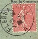 1930 - Lettre De Le Horps ( Mayenne) Affr. 50 C Semeuse Oblit. Amb. Type III Nuit  FLERS A LAVAL - Railway Post