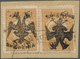 Albanien: 1913, Double Headed Eagle Overprints, 2pa. On 5pa. Ocre, Two Copies Of Fresh Colour And We - Albanië