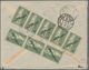 Albanien: 1929, 8 X 5 Q Green Airmail Stamp With Diagonal Ovp "Rep.Shqiptare" Together With 3 X 10 Q - Albania