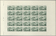 Andorra - Französische Post: 1944, "Landscapes", 40 Fr Dark Green, Complete Sheet Of 25 Imperforated - Other & Unclassified