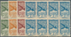 Andorra - Spanische Post: 1932, Not Issued Airmail Set Of 12 In Blocks Of Eight, Mint Never Hinged A - Other & Unclassified