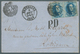 Belgien: 1858, 20 C Blau Im Waager. Paar Mit Tollem Abschlag „24” Auf PD-Brief Von Brüssel Nach Rott - Andere & Zonder Classificatie