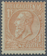 Belgien: 1884, König Leopold II. 1 Fr. Braunrot/grünlich Ungebraucht, Seltene Marke, Mi. € 900,-- (C - Altri & Non Classificati