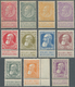 Belgien: 1897/1905, 10 C To 2 Fr Leopold II, Two Complete Sets Definitives With 4 Respectively 7 Sta - Andere & Zonder Classificatie