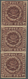 Dänemark: 1853 "Fire R.B.S." Dark Reddish Brown From 2nd Thiele Printing, Plate II, VERTICAL STRIP O - Nuovi