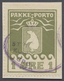 Dänemark - Grönländisches Handelskontor: 1915, 1 Öre Oben Und Rechts Ungezähnt, Auf Briefstück, FA G - Andere & Zonder Classificatie