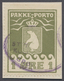 Dänemark - Grönländisches Handelskontor: 1915, 1 Öre Oben Und Rechts Ungezähnt, Auf Briefstück, FA G - Other & Unclassified
