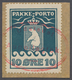 Dänemark - Grönländisches Handelskontor: 1931, 10 Öre Auf Briefstück Mit Rotem Ovalstempel "Udstedet - Andere & Zonder Classificatie