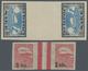 Estland: 1919,1920: 1 M Definitive Issue Mnh As Tete Beche Pair With Gutter And 1 M On 35 P As Gutte - Estonia
