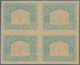 Estland: 1921, Issue For The War Diabled In Mnh Blocks Of Four With Clear Offset On Back. - Estland