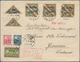 Estland: 1923, Airmail 10 M. On 5 M. - 45 M. On 5 M. Imperforated And Airmail Overprint Issue 5 M. A - Estonia